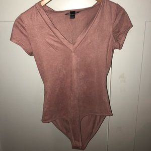 Suede mauve body suit !!